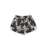 SHORTS IN OTTOMAN STAMPA FIORI NERO