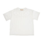 T-SHIRT CON FIORI RICAMATI SULLE SP