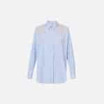 Cotton poplin shirt with embroideries