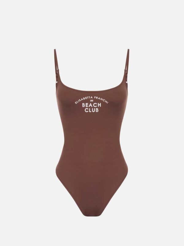 Lycra swimsuit with printed logo