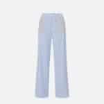 Cotton poplin trousers with embroideries