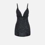Tweed dress with sequins and bows