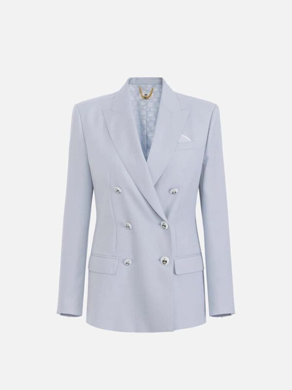 Cool wool jacket with enamelled buttons