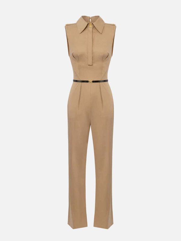 Cotton satin jumpsuit