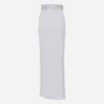 Skirt in lightweight crêpe fabric with tuxedo details