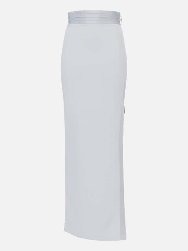 Skirt in lightweight crêpe fabric with tuxedo details