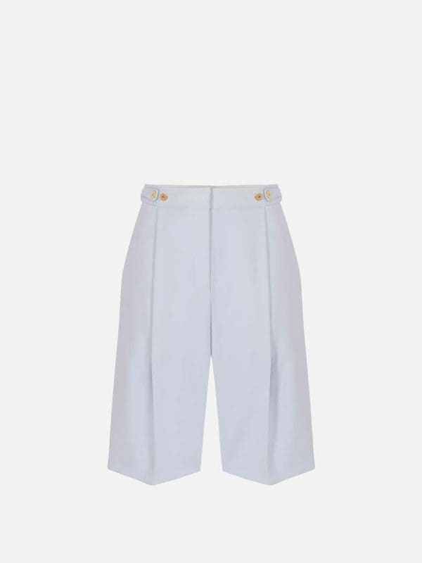 Bermuda shorts in crêpe fabric with jewel logo