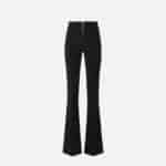 Trousers in double layer crêpe with zip