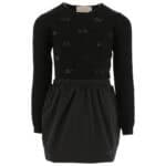 ABITO CON MAGLIA STRASS LOGO NERO