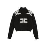 MAGLIA COLLO ALTO A TRECCE CON LOGO
