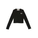 CARDIGAN A COSTE CON SCOLLO QUADRA