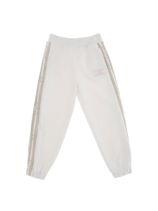 PANTALONE IN FELPA CON BANDE LOGATE