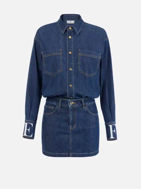 Blue denim dress
