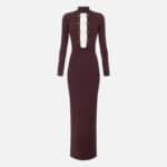 Viscose knit dress with jewel cufflinks