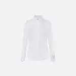 Cotton poplin shirt with logo