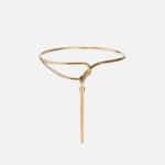 Necklace with snake and tassel