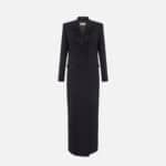 Lightweight crêpe coat with satin details