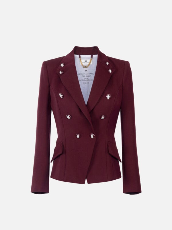 Wool-blend gabardine jacket