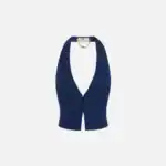 Satin waistcoat with jacquard diamond