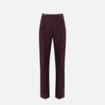 Crêpe trousers with logo details