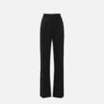 Trousers in flowing crêpe fabric