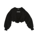 FELPA CROPPED CON RICAMO PRISTINE/P