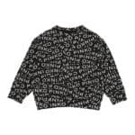 FELPA OVER STAMPA NASTRI NERO/BIANC