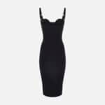 Dress in lightweight crêpe fabric with crystals