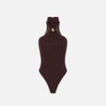 Bodysuit in crêpe jersey fabric with jewel detail
