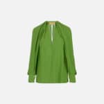 Blouse in viscose georgette fabric with jewel detail