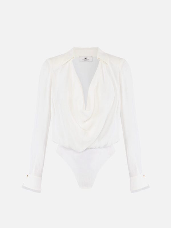 Bodysuit in viscose georgette fabric