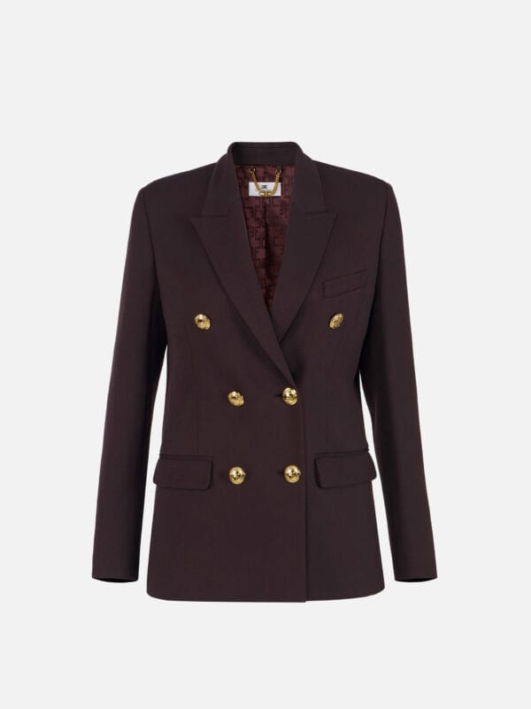 Gabardine double-breasted jacket
