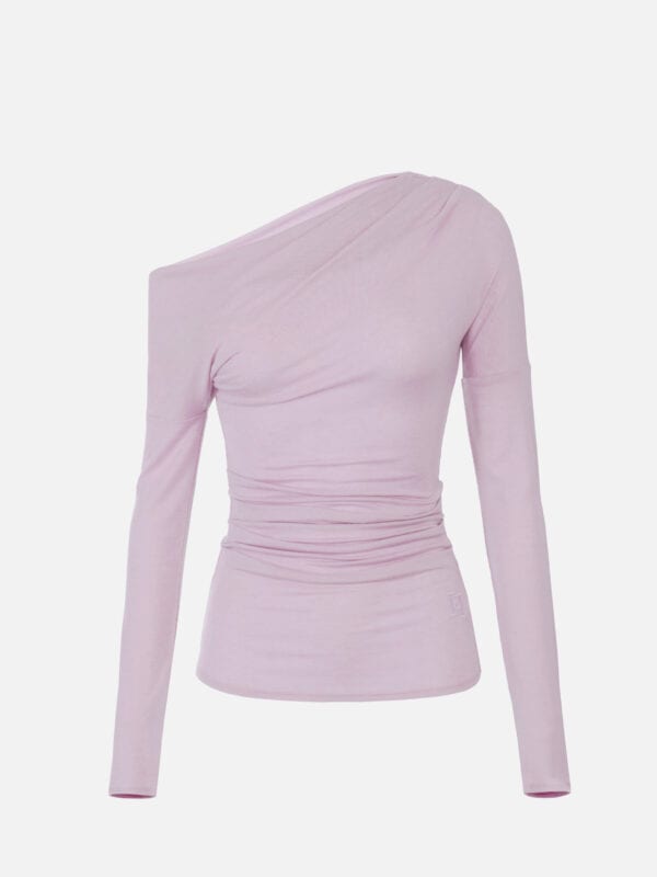 Top in lightweight jersey fabric with embroidered logo