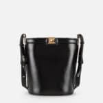 Naplak-effect bucket bag