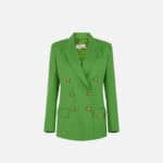 Cool wool jacket with jewel plaque