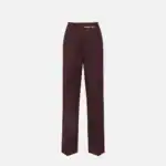 Cool wool trousers with jewel plaque