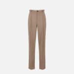 Gabardine trousers with darts