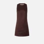 Mini dress in duchess satin with necklace