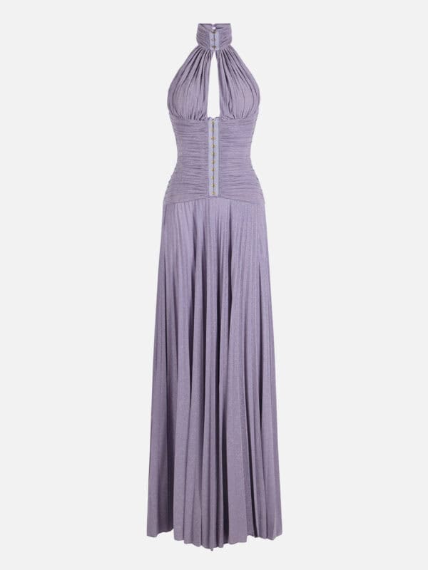 Red Carpet dress in lamé-effect jersey