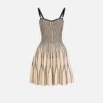 Dress in two-colour knit fabric