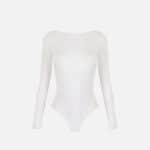 Bodysuit in knit sheer fabric