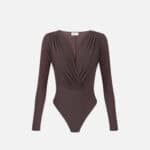 Bodysuit in stretch georgette fabric