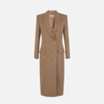 Coat in gabardine fabric