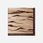 Silk twill foulard scarf with tiger print