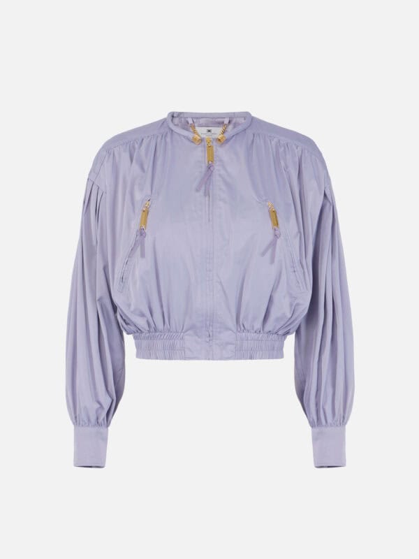 Bomber jacket in voile fabric