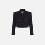 Jacket in gabardine fabric