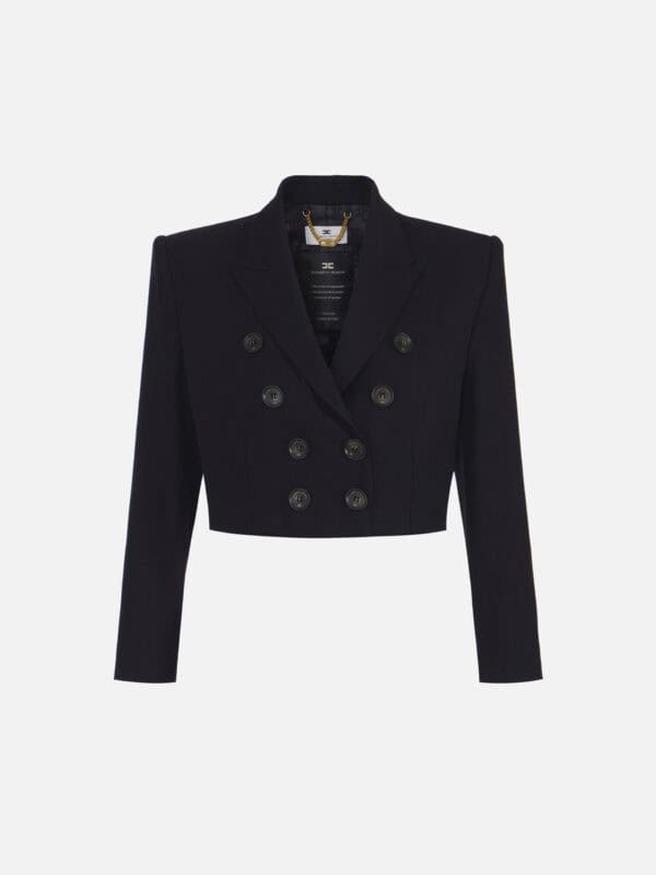 Jacket in gabardine fabric