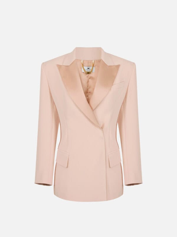 Jacket made of lightweight crêpe fabric and satin
