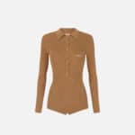 Micro-braided knit bodysuit