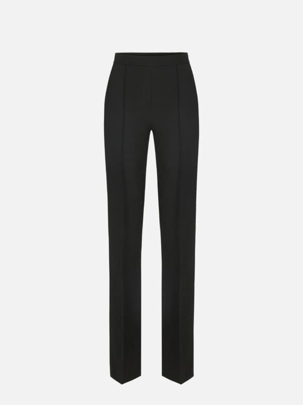 Lightweight crêpe fabric trousers